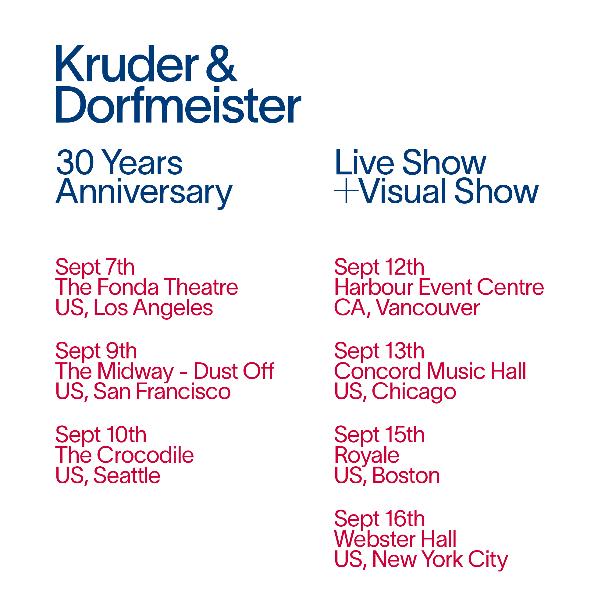 We're finally coming to the US & Canada! Sep 7th Los Angles - The