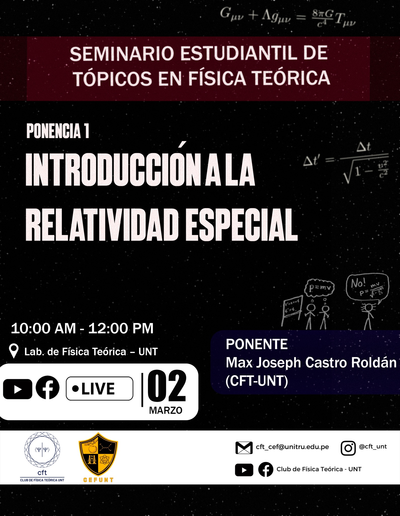 🌌 ¡Seminario Estudiantil... - Club de Física Teórica - UNT | Facebook