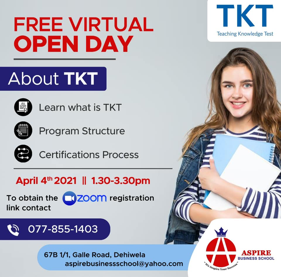 Want to know more About the TKT... - Aspire Business School | Facebook