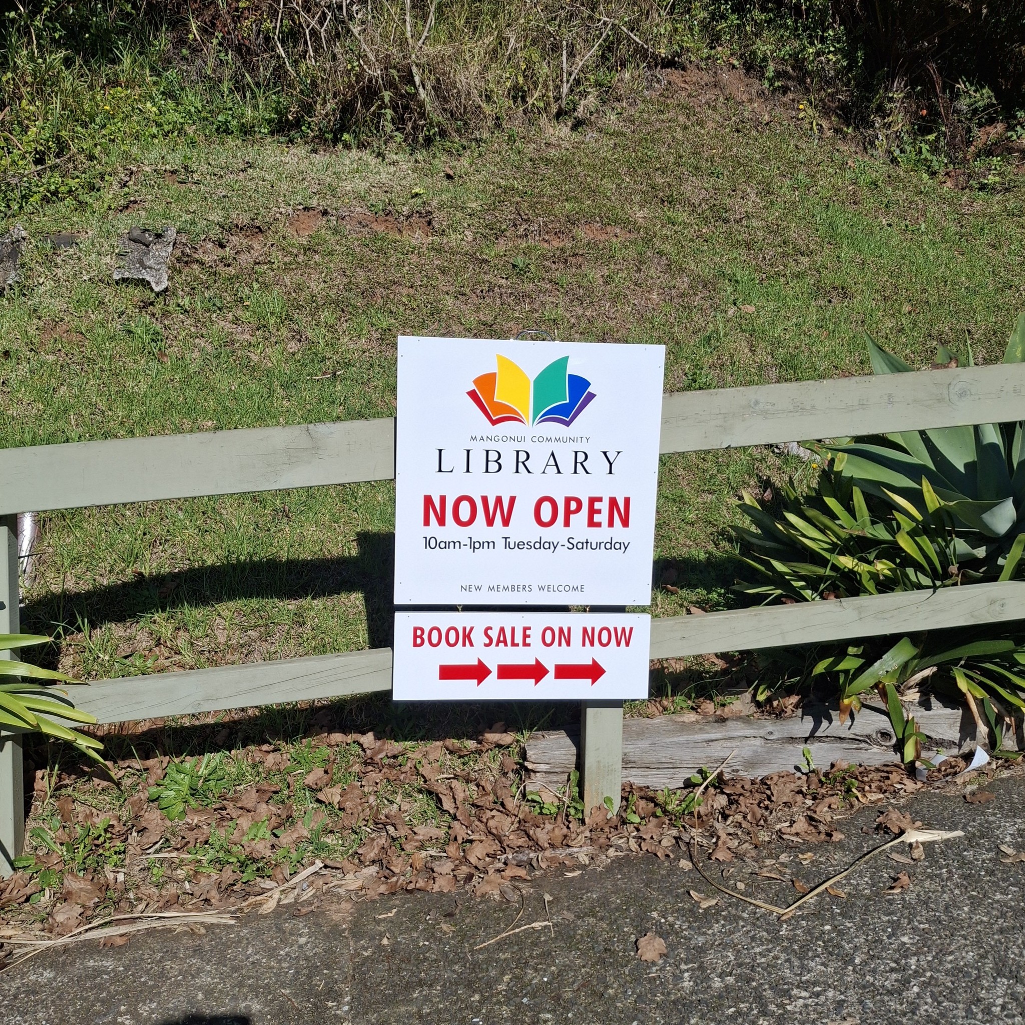 New signage for the library... - Mangonui Community Library