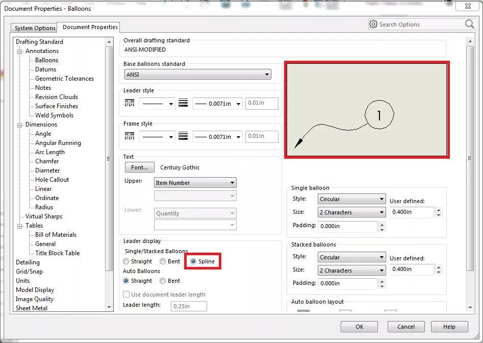 SolidWorksThai - วิธีการเปลี่ยน Leader Display Balloons...