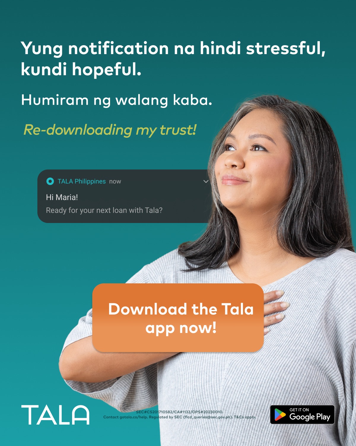Tala - Notif na magbibigay sayo ng peace of mind? Sa Tala, pwede! I ...