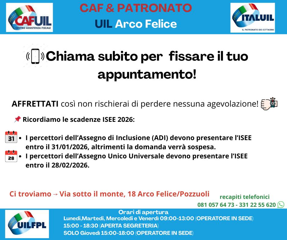 Caf - 💼Vieni al CAF & PATRONATO UIL Arco Felice per la nuova ...