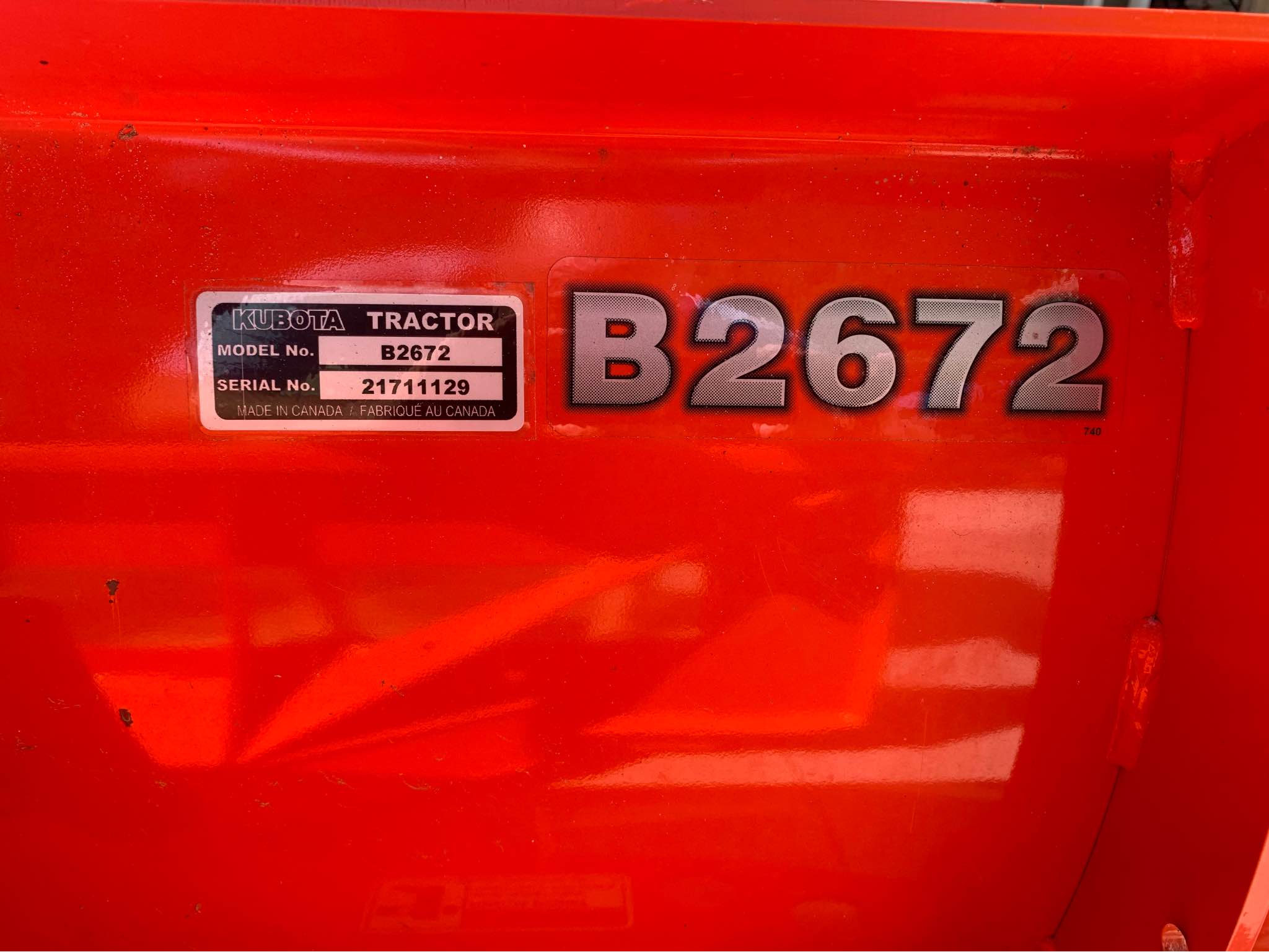 Kubota B2672 blade - Saws & Blades - Caledonia, Michigan | Facebook ...