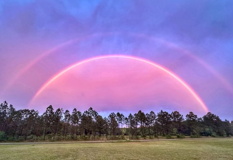 WOW! 😮 Check out this beautiful double rainbow in Jackson County