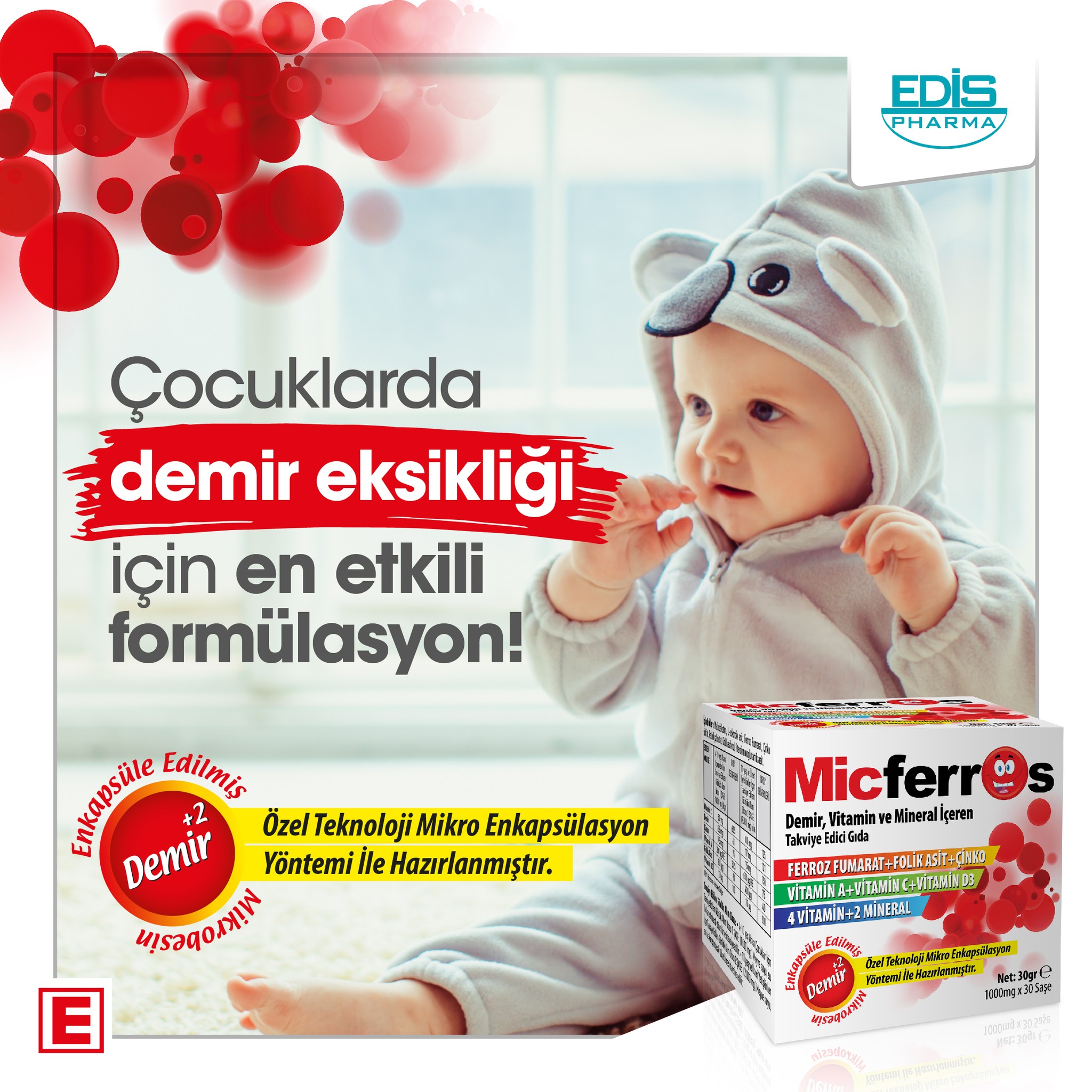 Edis Pharma - Mikroenkapsüle ferroz fumarat sayesinde...