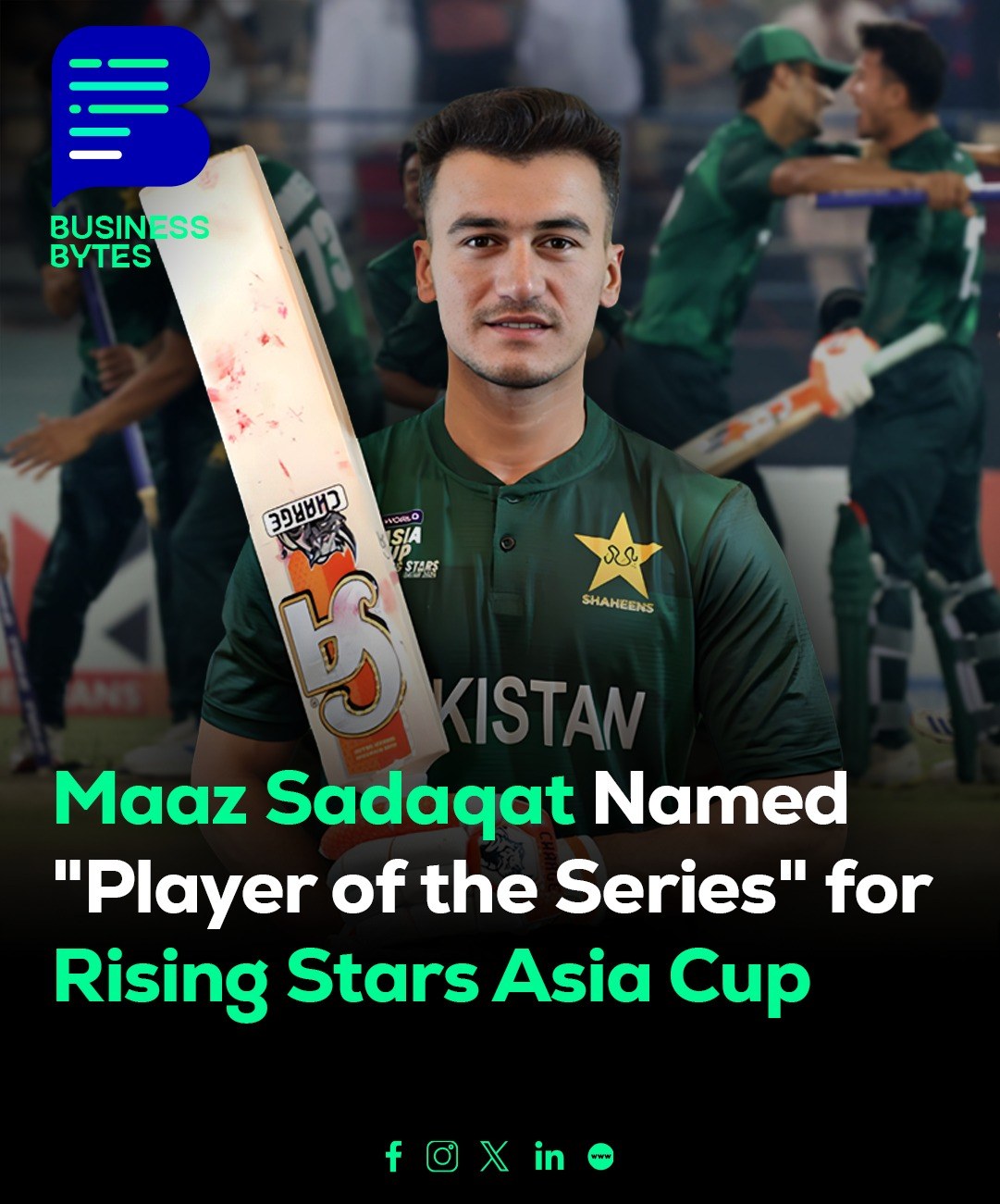 Maaz Sadaqat was named Player of... - Business Bytes Pakistan | Facebook