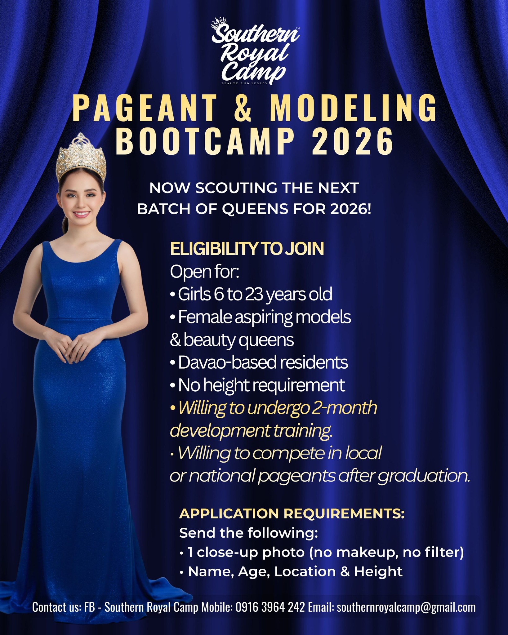 Davao Models & Pageantry Castings 2025 | 🌟 𝗣𝗔𝗚𝗘𝗔𝗡𝗧 & 𝗠𝗢𝗗𝗘𝗟𝗜𝗡𝗚 𝗕𝗢𝗢𝗧𝗖𝗔𝗠𝗣 ...