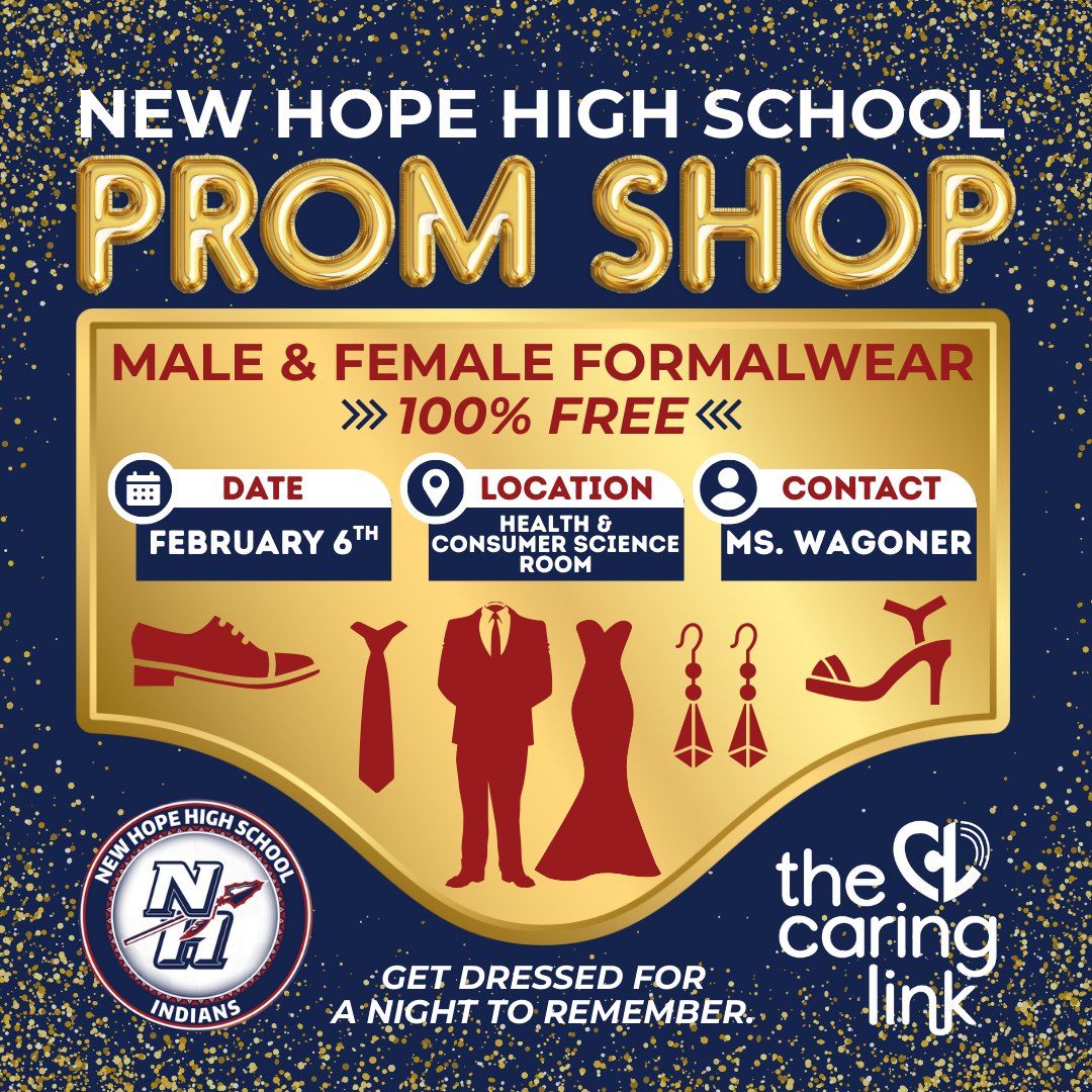 The Caring Link - ⏰ PROM SHOP REMINDER — New Hope High... | Facebook