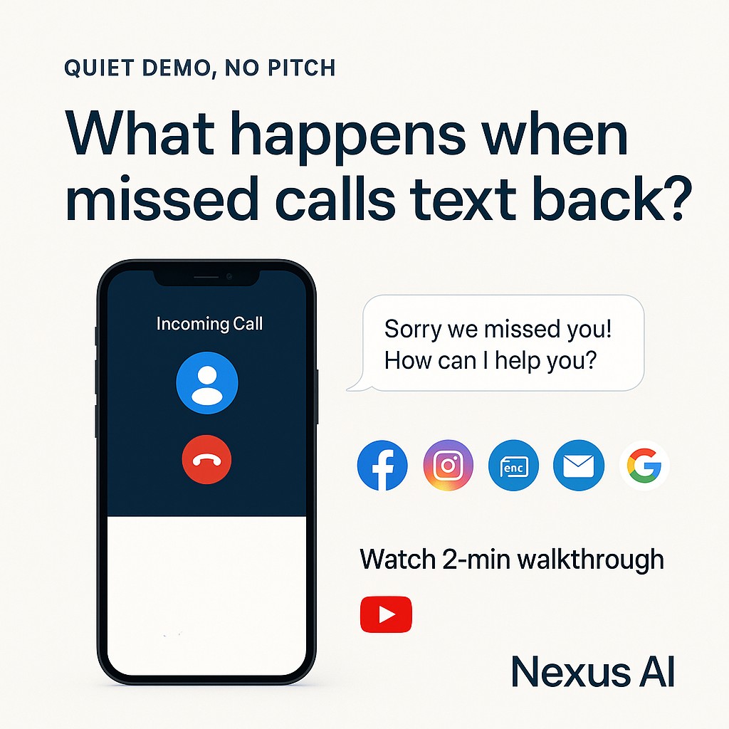 Patchogue - Nexus AI: a quieter way to stop losing leads What happens ...