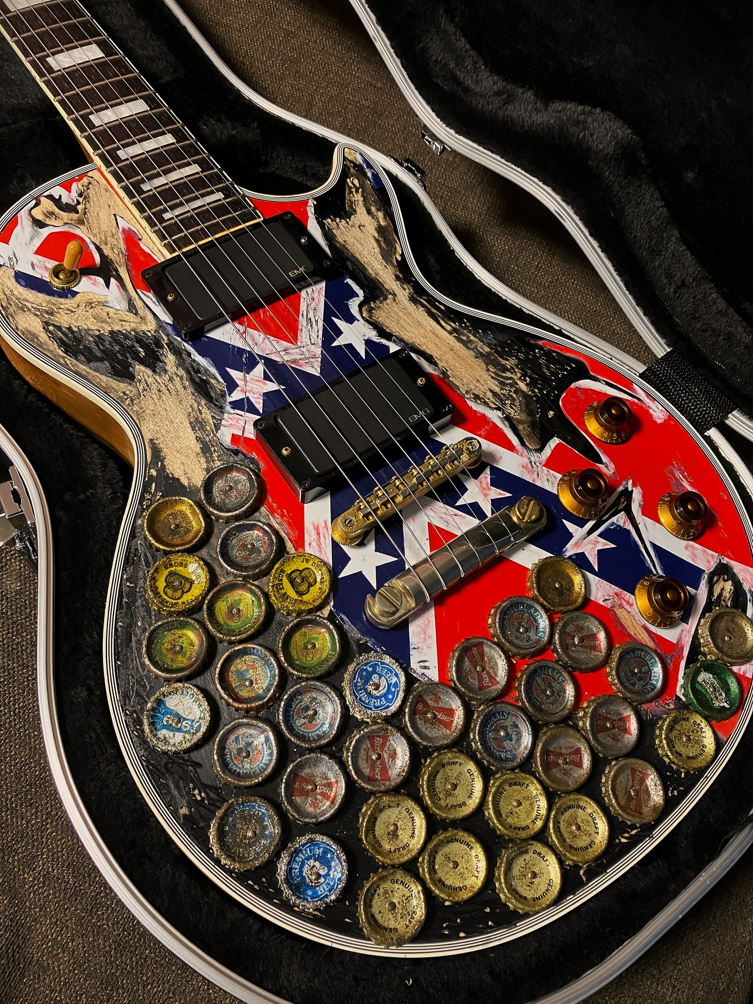 Custom-made Orville Zakk Wylde Rebel Flag guitar