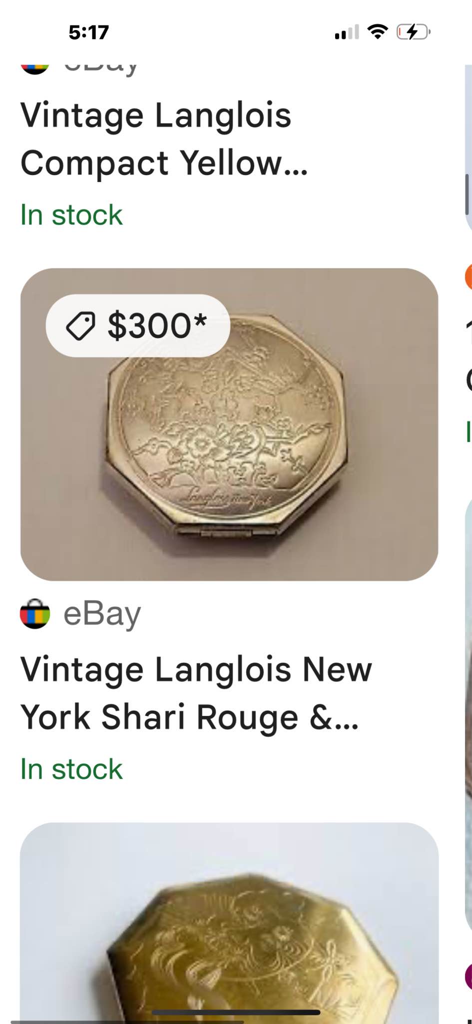 Langlois New York Shari / antique make up container - Face Makeup ...