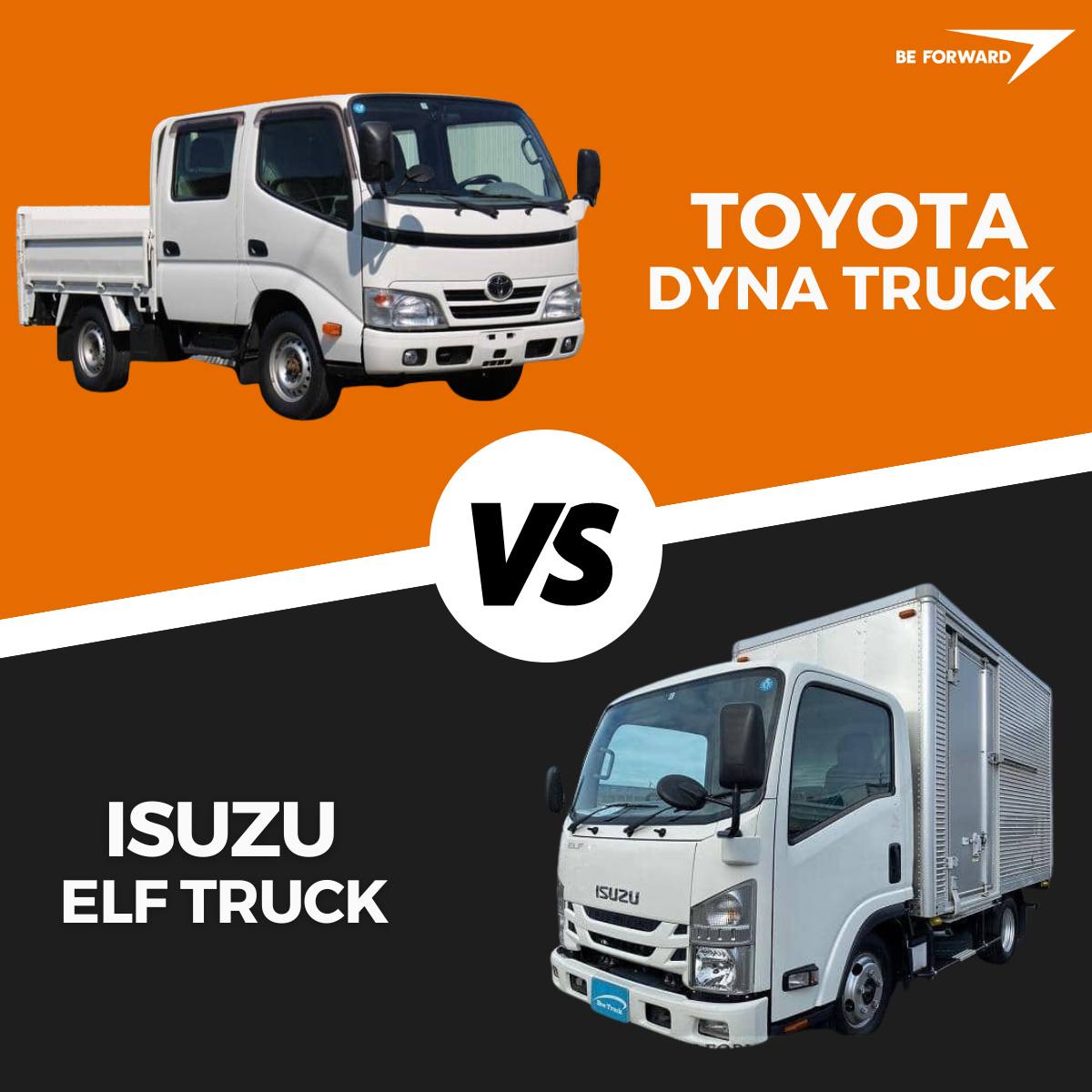 Toyota Dyna Truck Vs Isuzu Elf Truck for Commercial Use