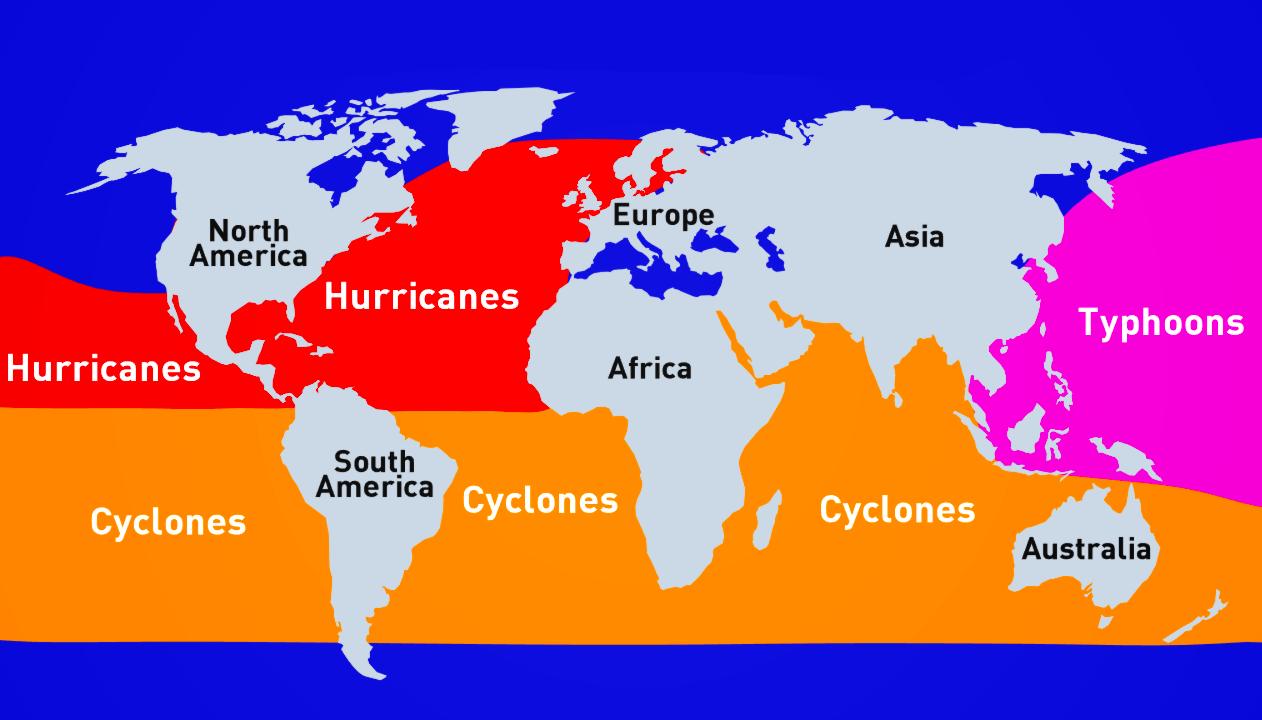 GOOGLE EARTH MYSTERIES | What hurricanes are called in different parts ...