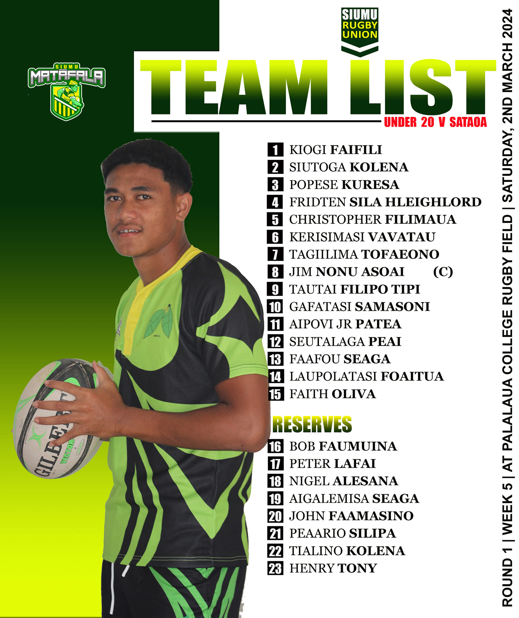 Matāfala Rugby Club - SIUMU