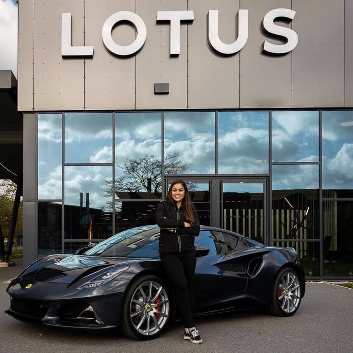 Pictured with the Lotus Emira is Elisa... - Lotus Cars Perth