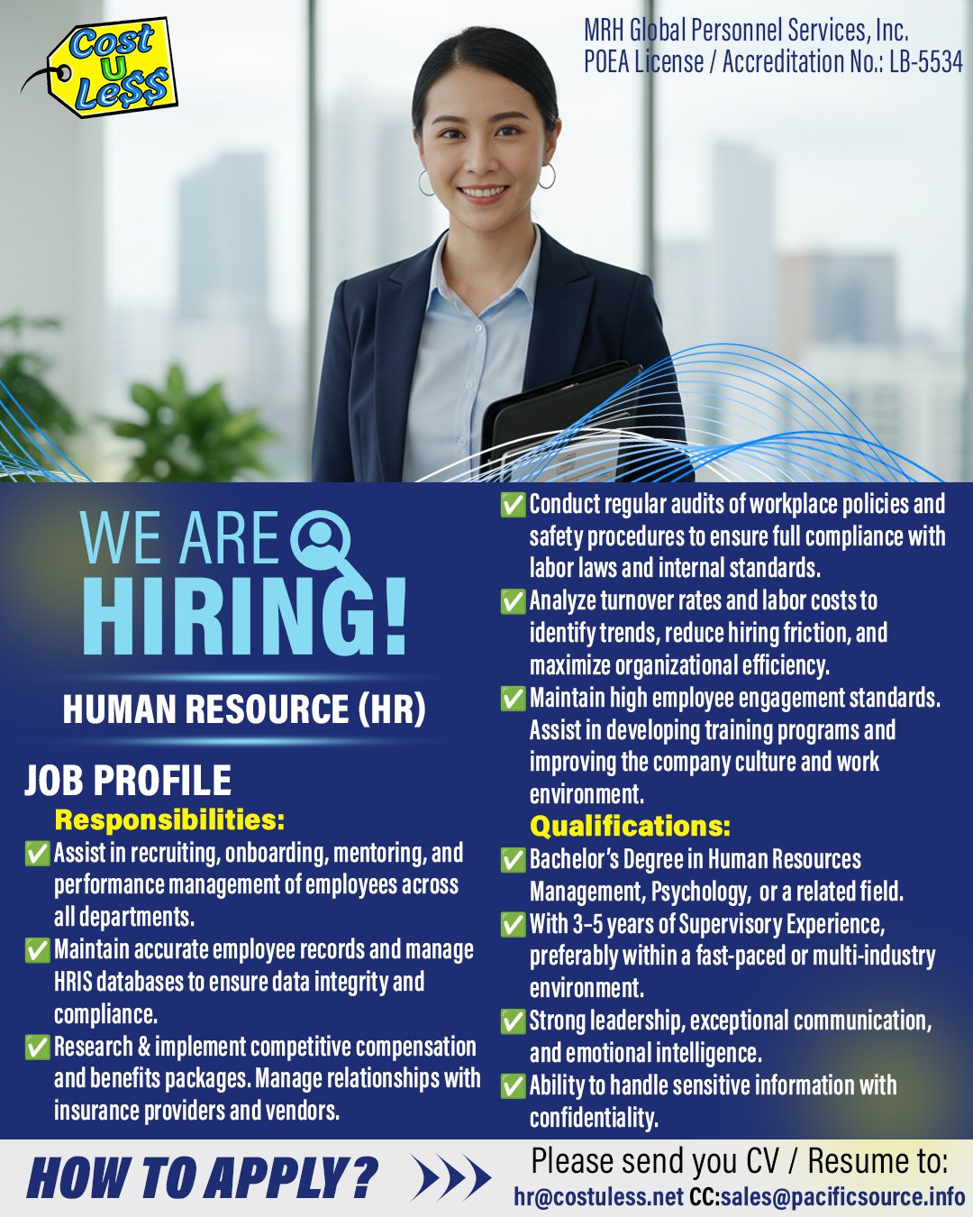 Cost-U-Less Yap - 📣 WE ARE HIRING! 📣 Overseas Employment... | Facebook