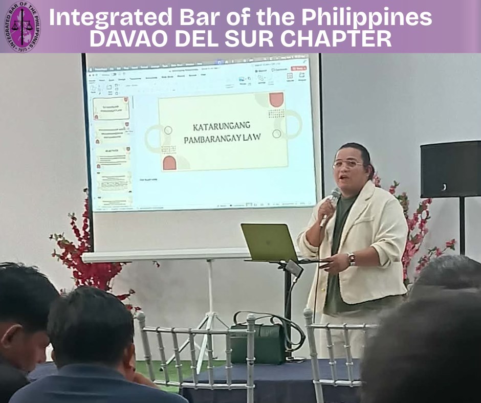 IBP-Davao - On November 5, 2025, our Chapter Secretary, Atty. Alan ...