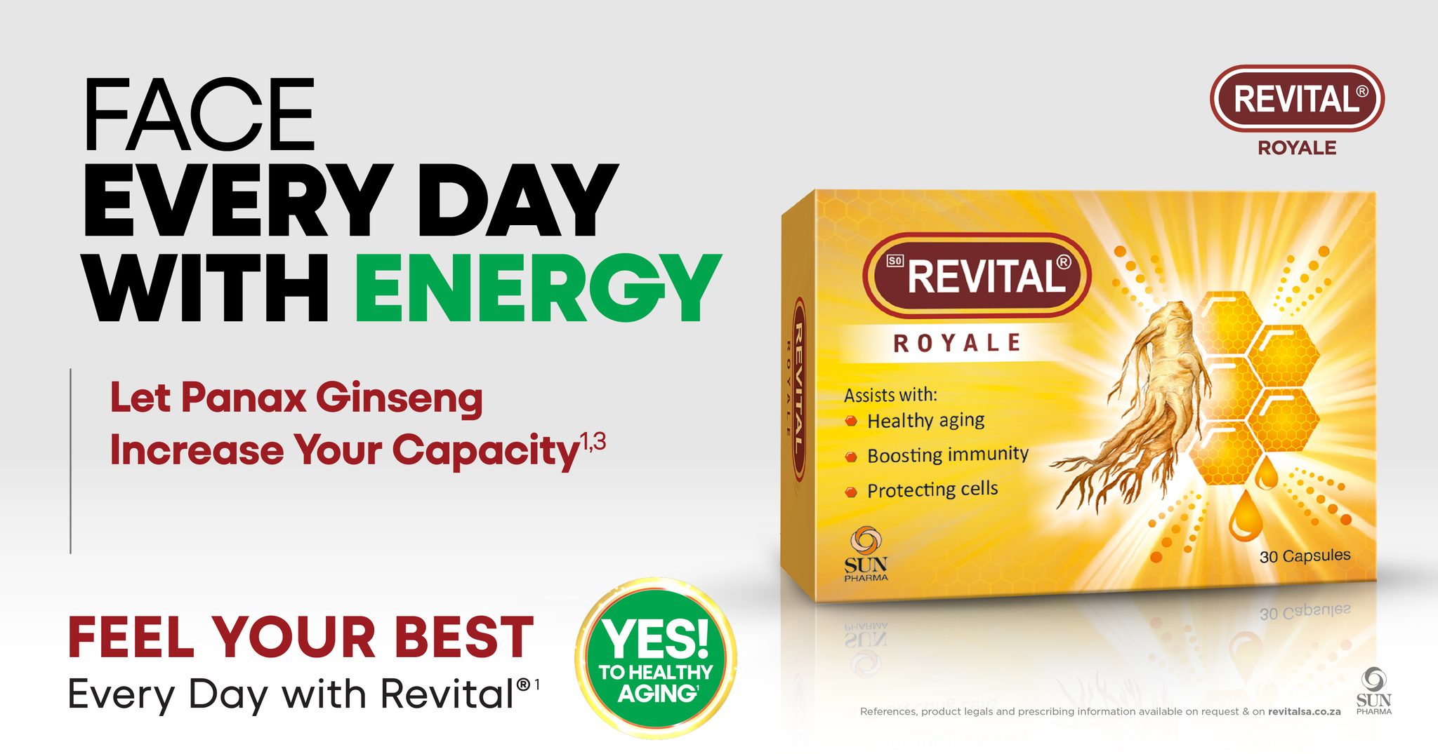 Meet the 3 pm slump with science. Panax ginseng in Revital® Royale helps boost energy, reduce fatigue and increase mental and physical capacity – so you can keep going. Feel Your Best