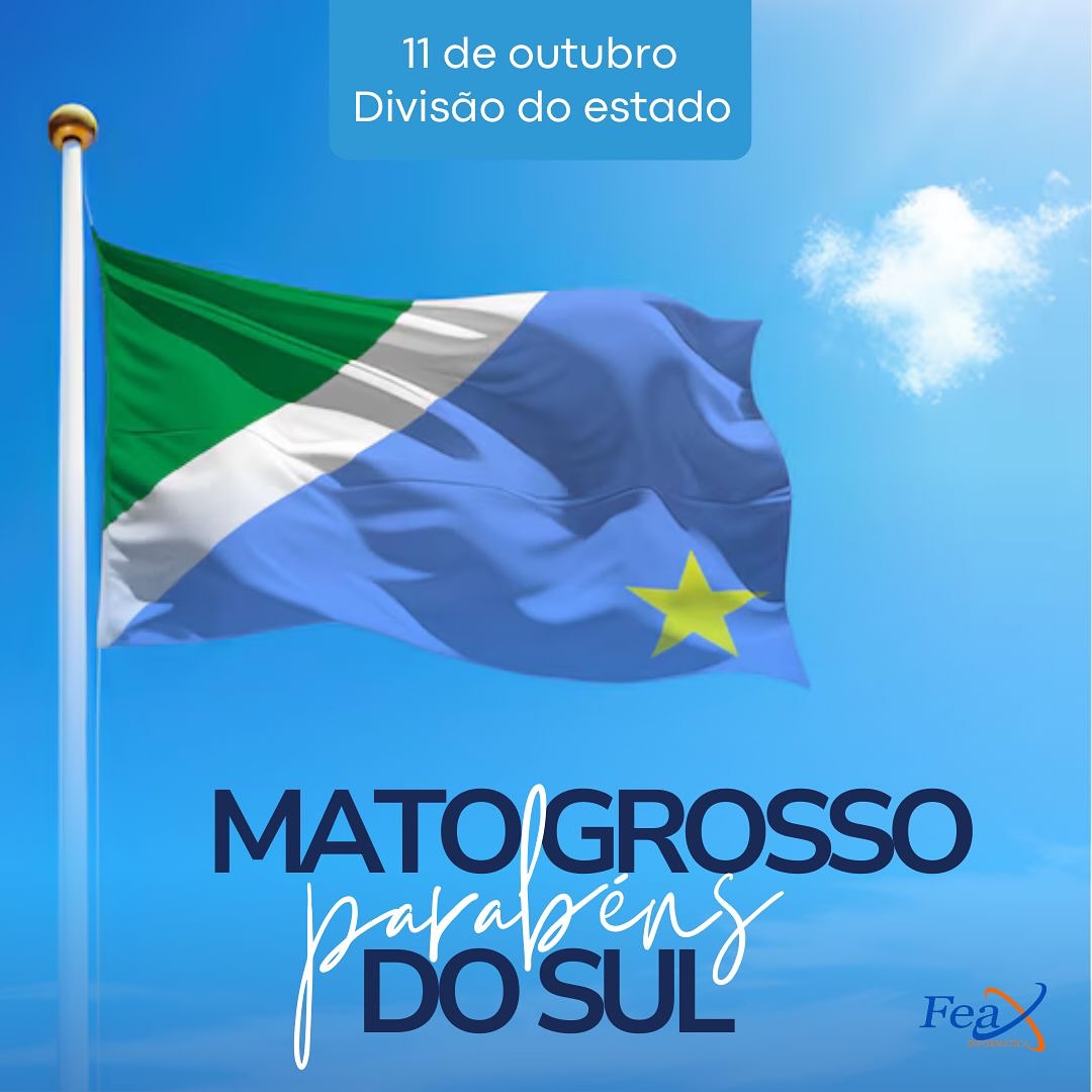 Feax - Hoje celebramos a divisão do estado do Mato Grosso do Sul, um ...