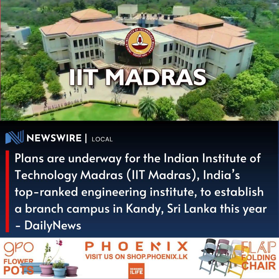 Newswire - Plans underway to establish IIT Madras campus...