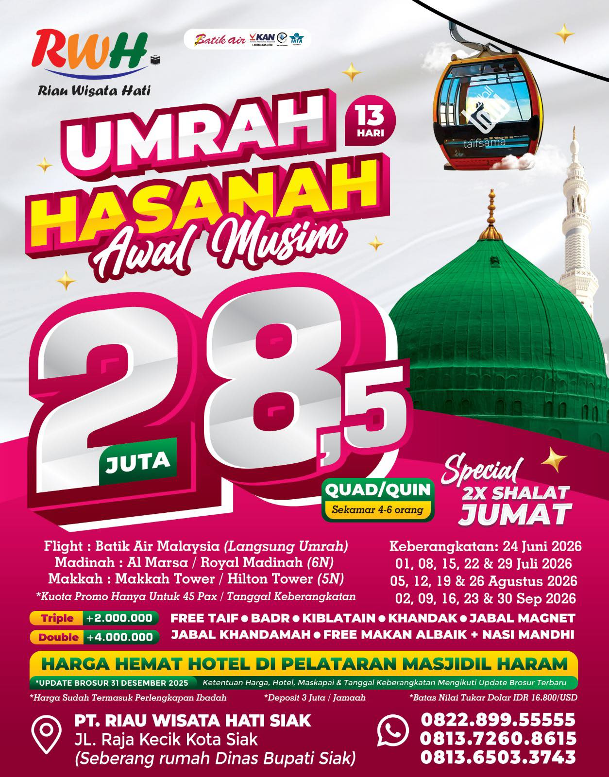 DISKON 1 JUTA ‼️ HOTEL BERADA DI... - Riau Wisata Hati Siak | Facebook
