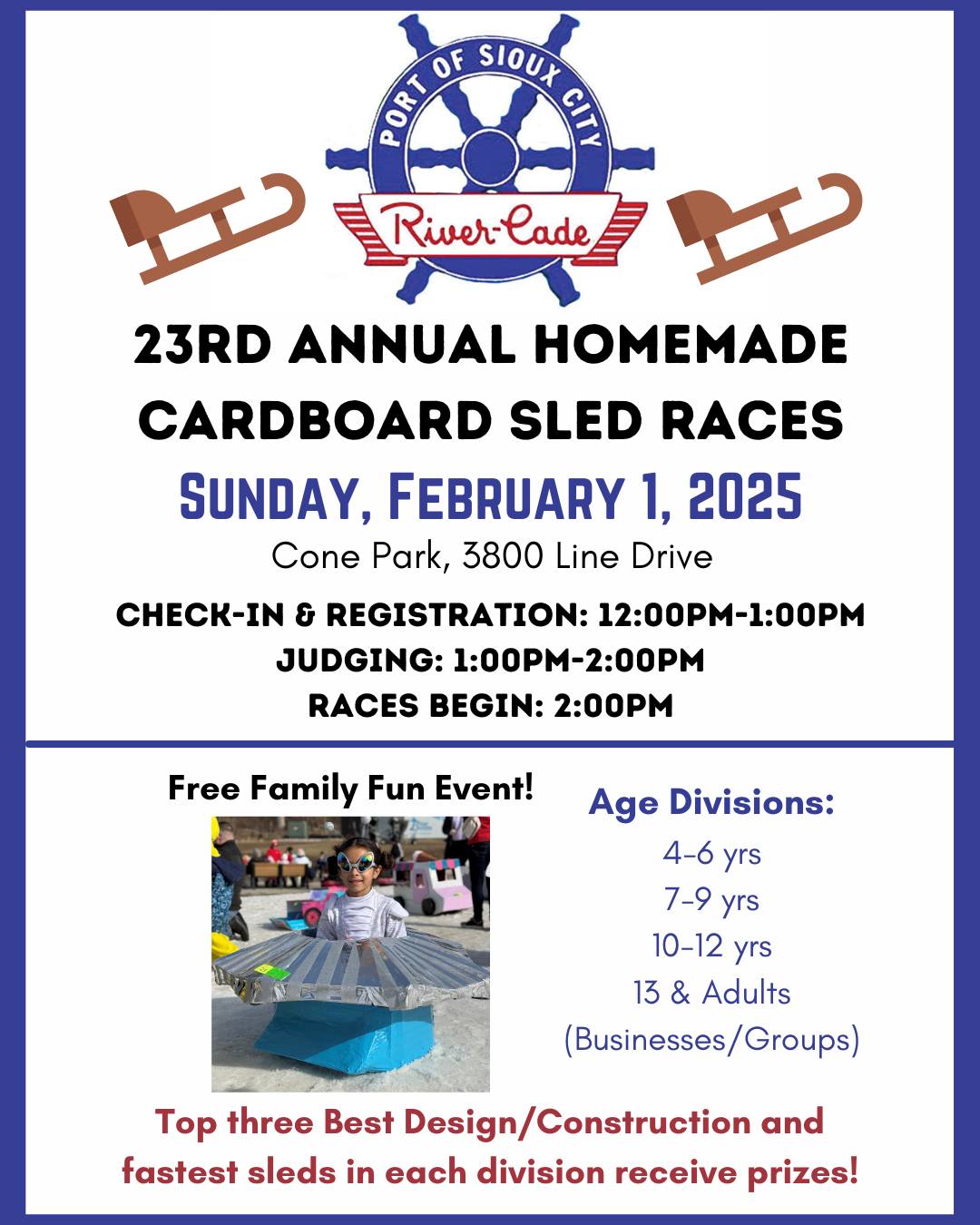 23rd Annual Homemade Cardboard Sled Races