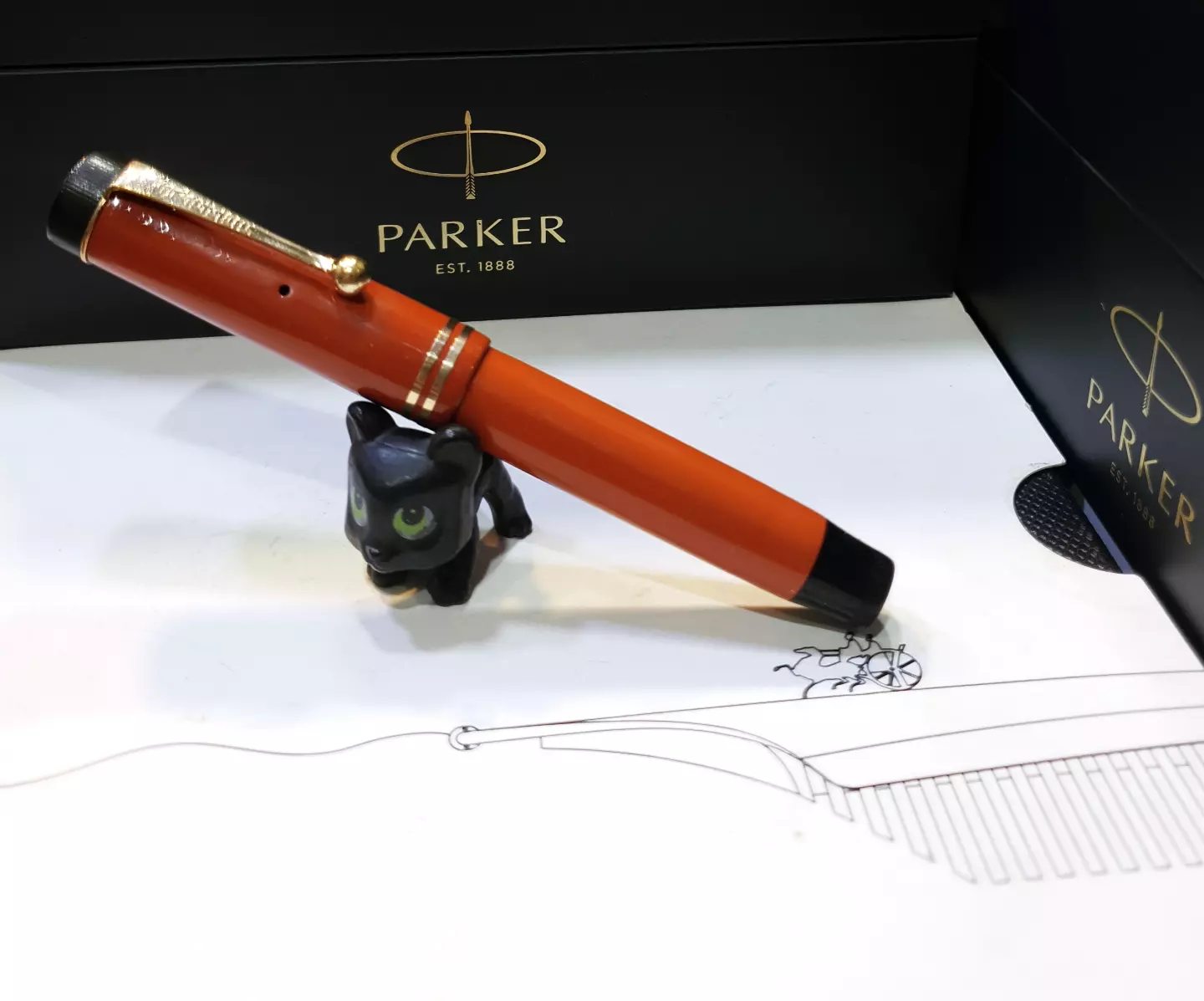 PARKER Duofold Senior Lucky Curveオリジナル箱入