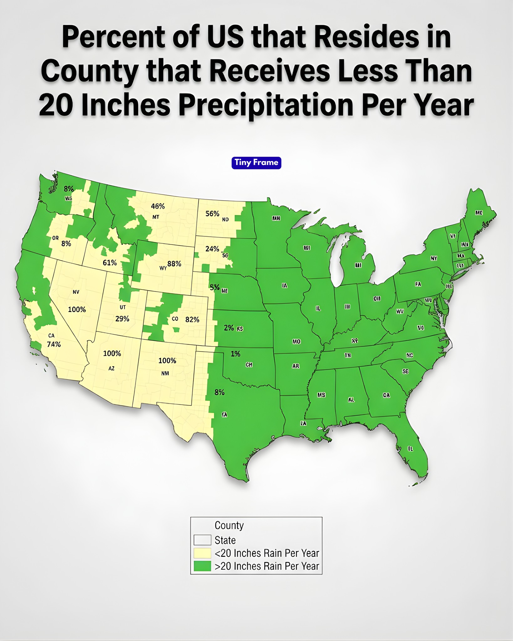 TinyFrame - 🌵 How Dry Is America? Where People Live With Less Than 20 ...