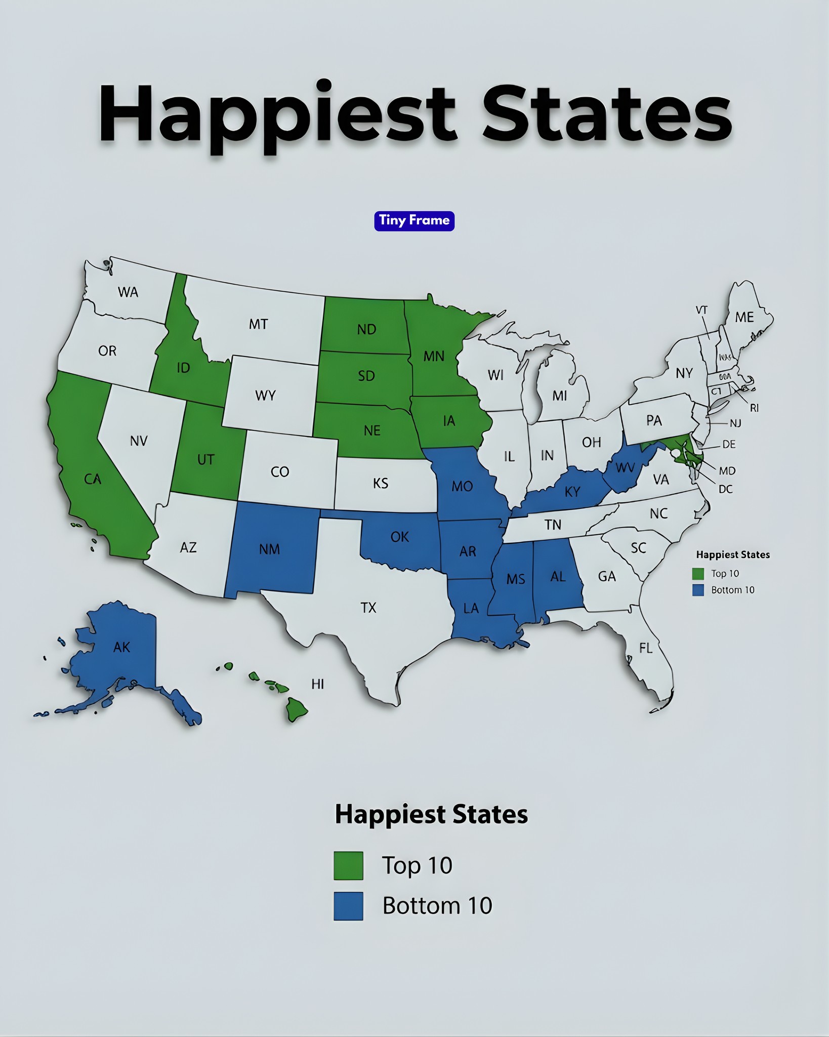 TinyFrame - 😊 The Happiest States in America — Are You Living in One ...