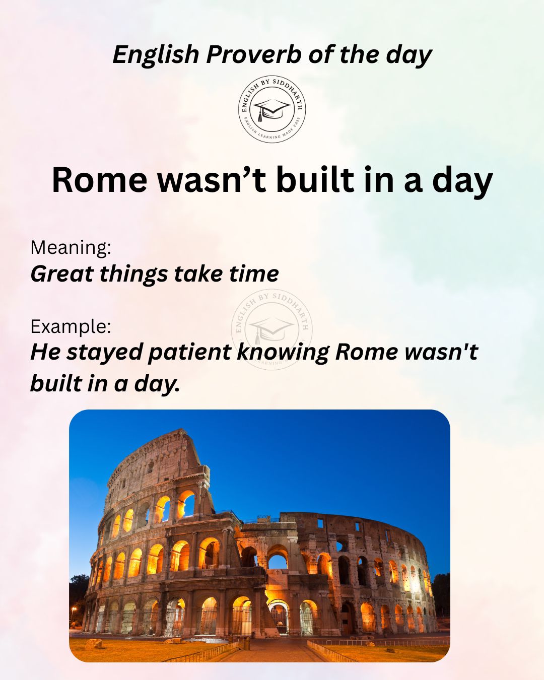 The English Proverb of the day is -... - English by Siddharth | Facebook