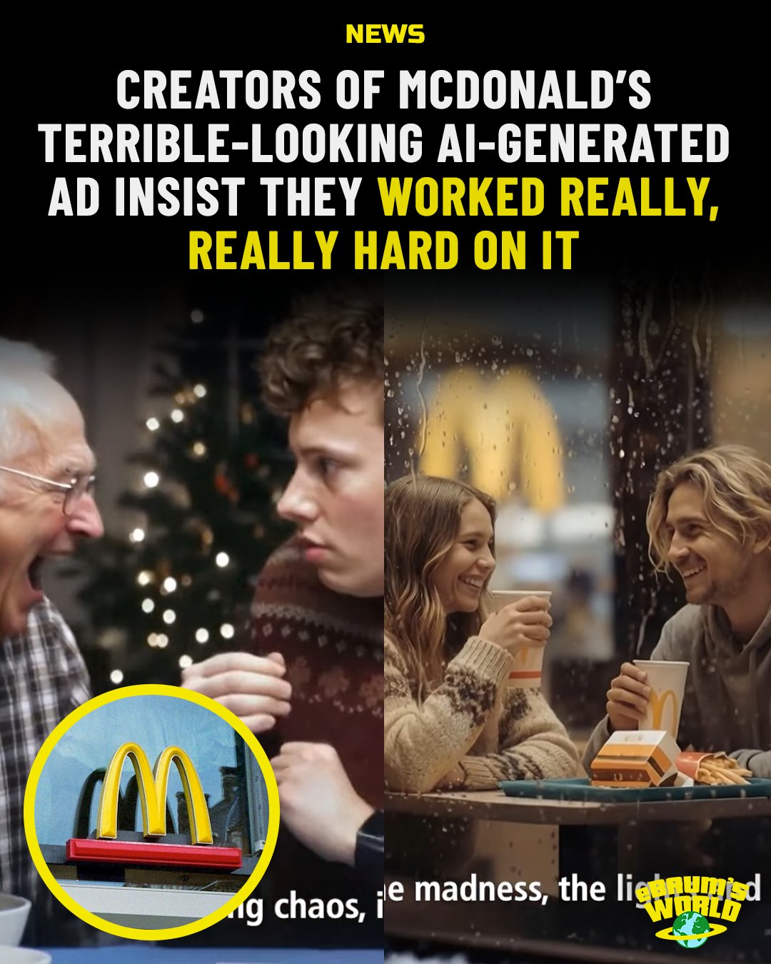 eBaum's - “AI didn't make McDonald's Christmas Ad. We Did,” said the ...