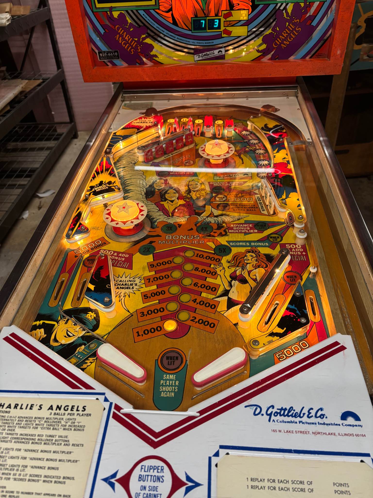 Charlie's Angels SS Pinball Machine - Slot Machines - Saint Peters ...