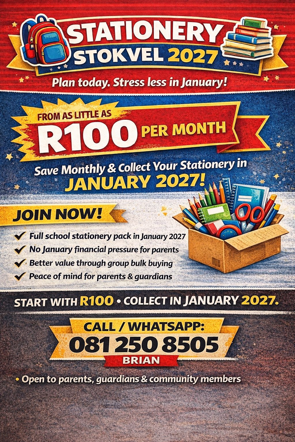 📚 STATIONERY STOKVEL 2027 📚... - Brian Molapisane Foundation | Facebook