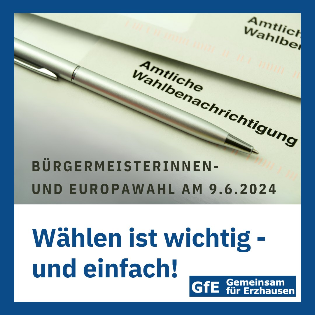 🗳️ Bald ist es soweit: Am... - GfE - Gemeinsam für Erzhausen