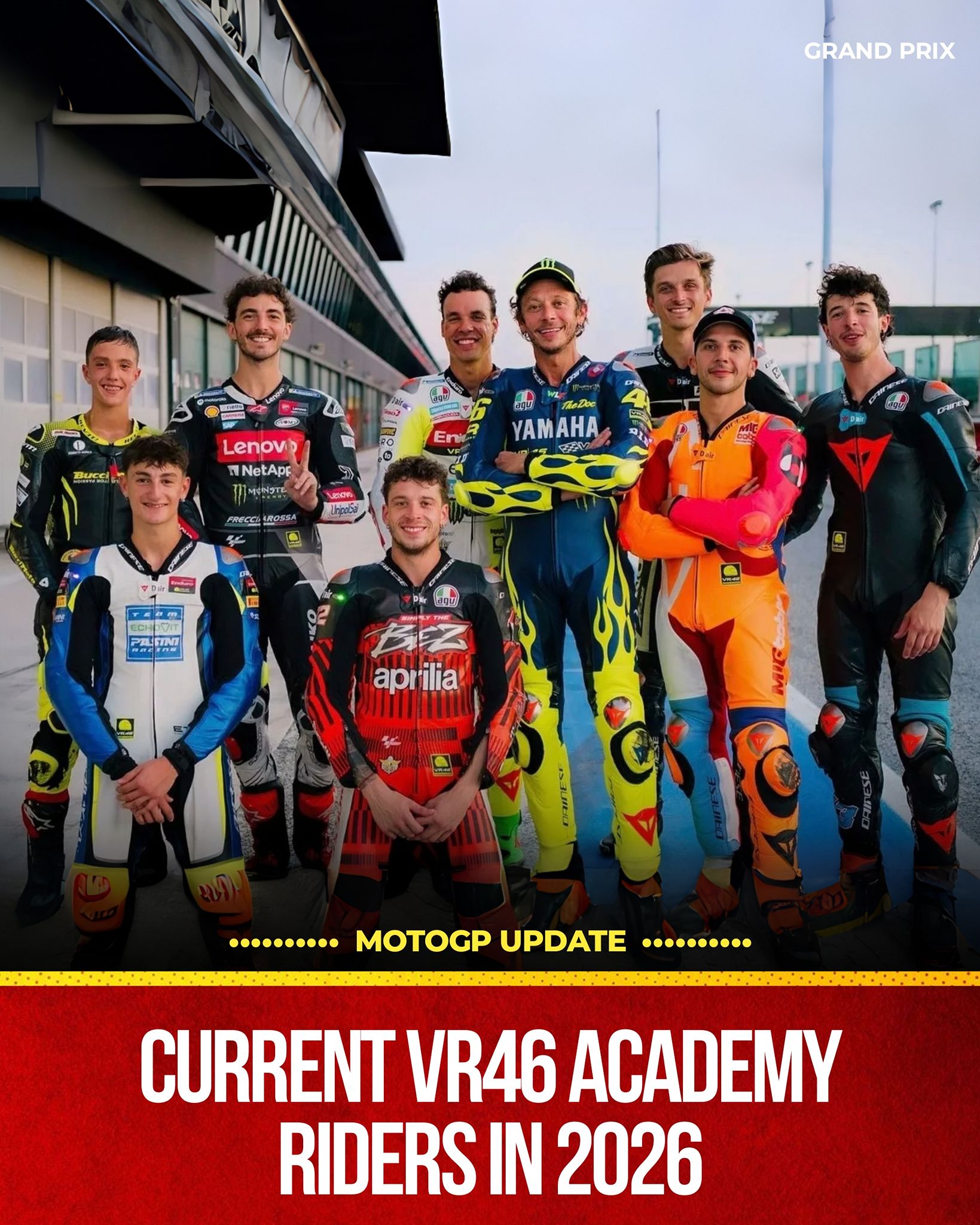 GRAND PRIX - The VR46 Riders Academy, founded by Valentino... | Facebook