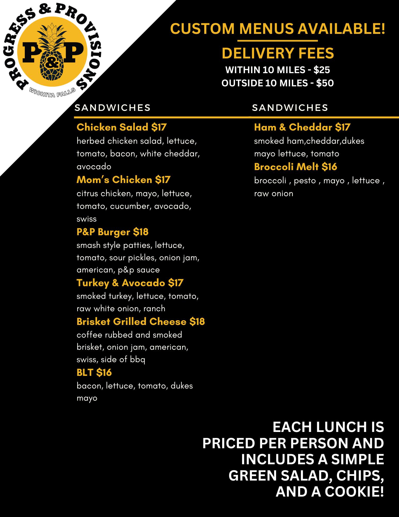 🌟 Let us cater your... - Progress & Provisions Craft Kitchen