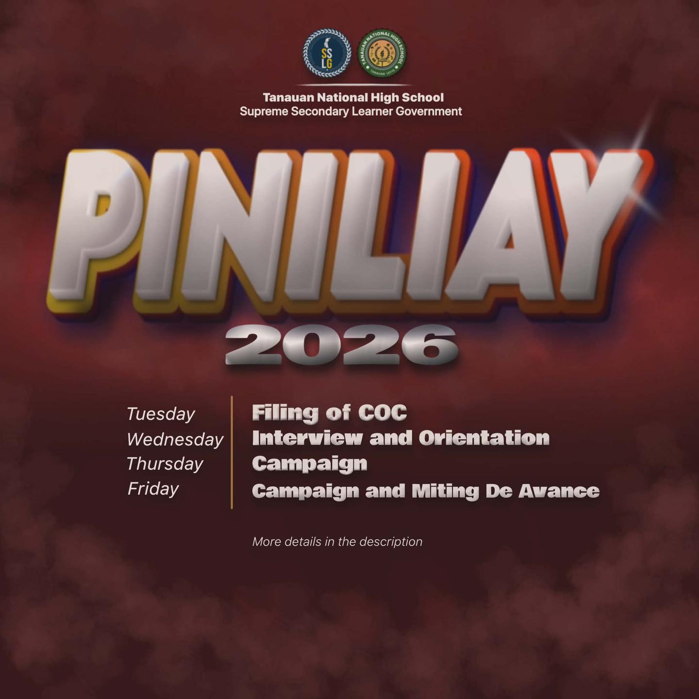 Supreme Secondary Learner Government of Tanauan National High School ...