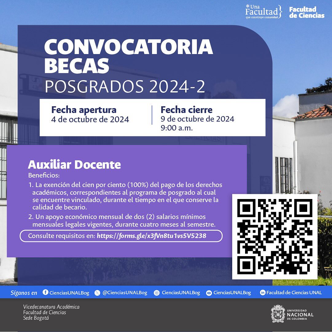 La Facultad de Ciencias hace apertura de su convocatoria para las Becas ...