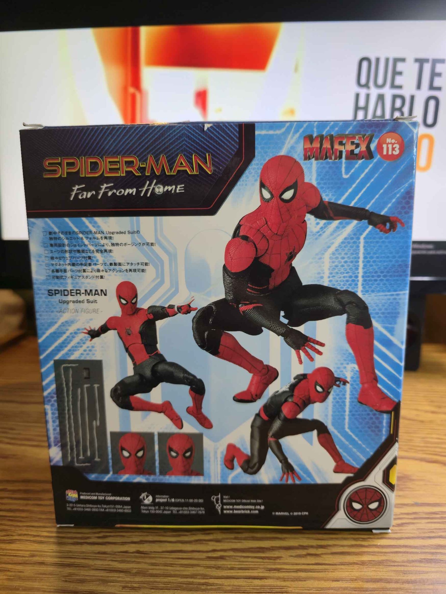 Figura Spiderman Far From Home Mafex 113 Con Imanes De 15