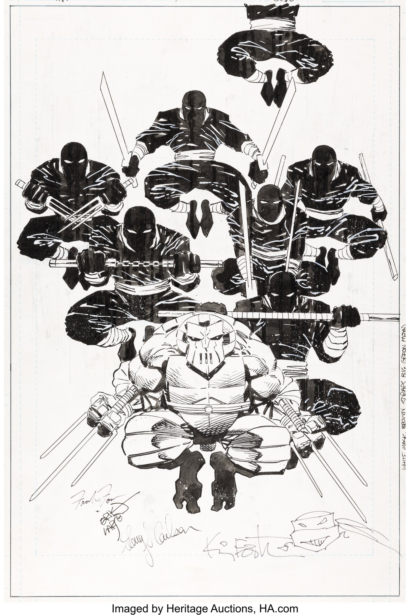 Teenage Mutant Ninja Turtles #7 cover by Frank Fosco and Erik Larsen