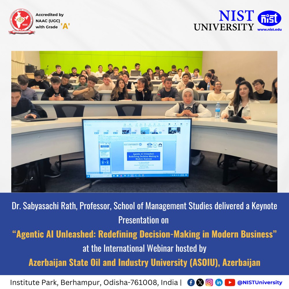NIST - Dr. Sabyasachi Rath, Professor, School of Management Studies ...