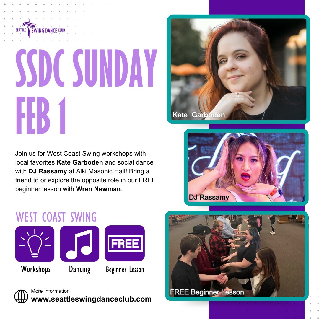 Seattle West Coast Swing Workshops with Kate Garboden and Social Dance ...
