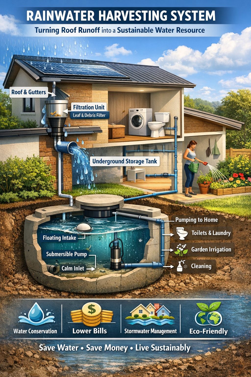 G_viral - 🌧️🏡 Turn Rain into a Resource! This powerful visual breaks ...