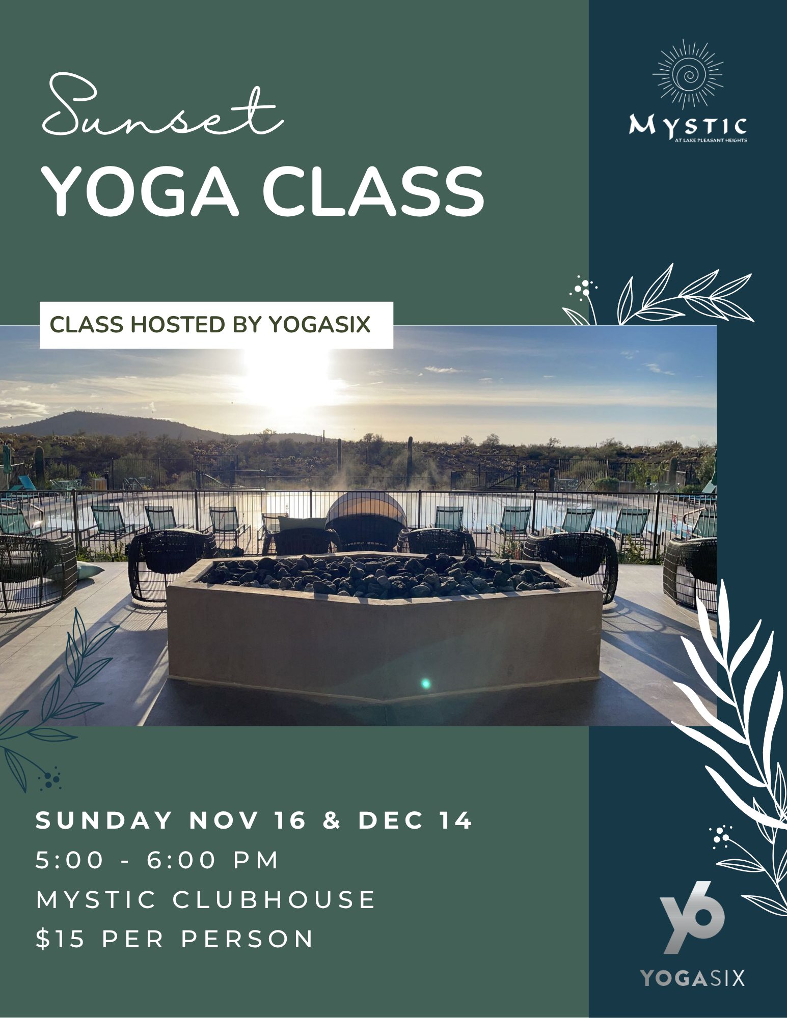 Mystic HOA - 🧘🏻‍♀️ Mystic Sunset Yoga 🌄 Join us for a... | Facebook