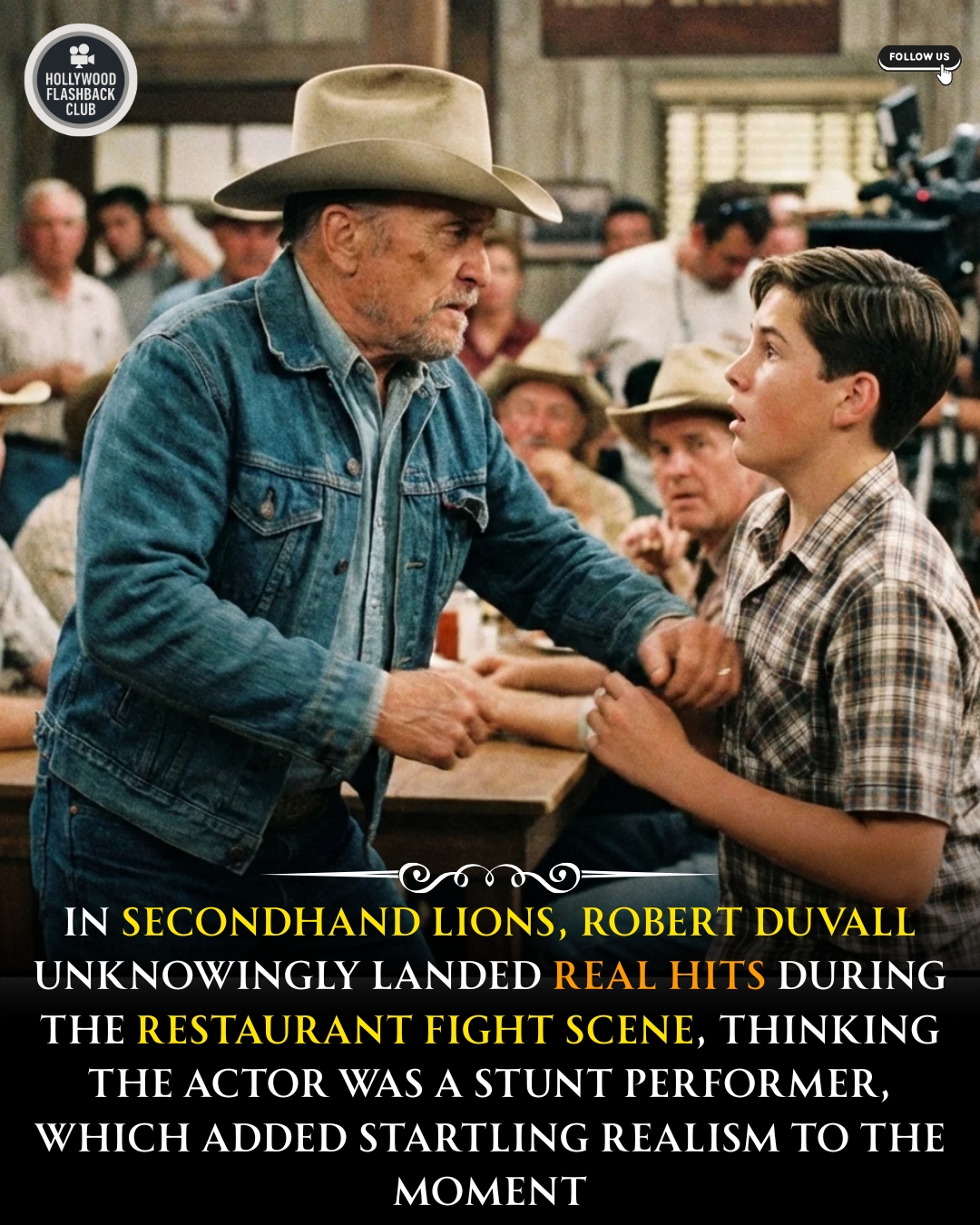 Hollywood - During the filming of the restaurant scene in Secondhand ...
