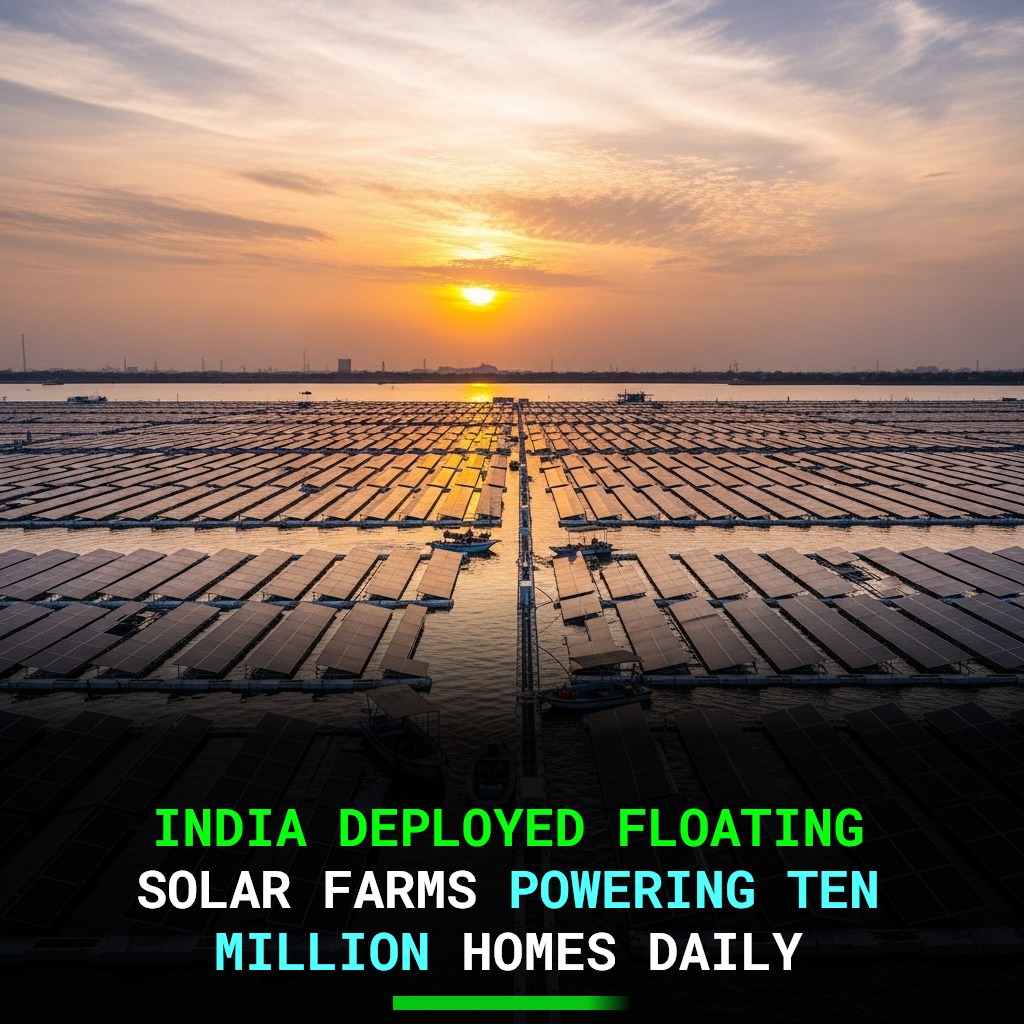 India's 5GW floating solar farm generates 30% more electricity