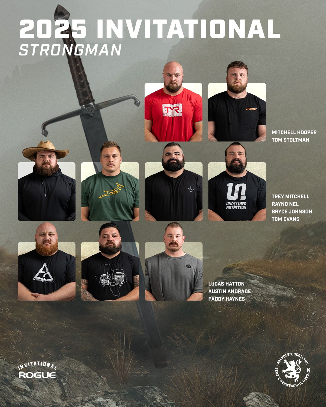 Rogue - The Strongmen of the 2025 Rogue Invitational. The competition ...