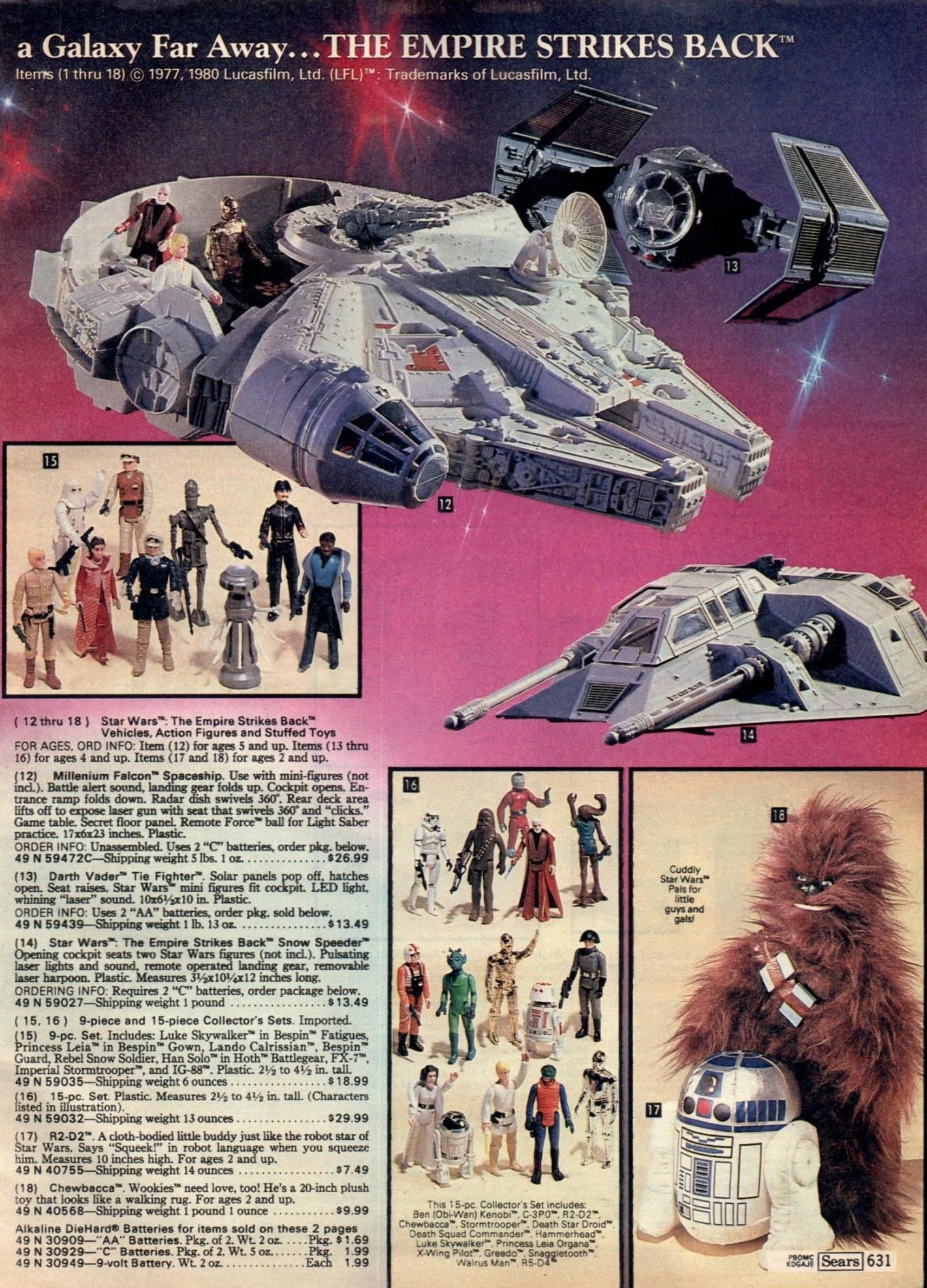 Star Wars The Empire Strikes Back Be Set From Sears 1979 Catalog