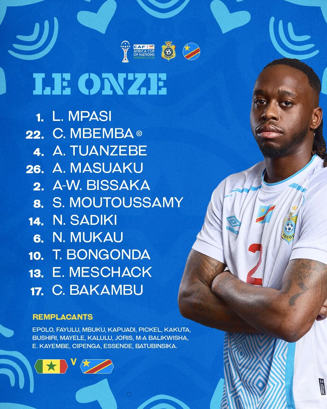 Fecofa - 📢 MATCHDAY | 🇨🇩 RD Congo 🆚 Sénégal 🇸🇳 🏟 Grand Stade de Tanger ...
